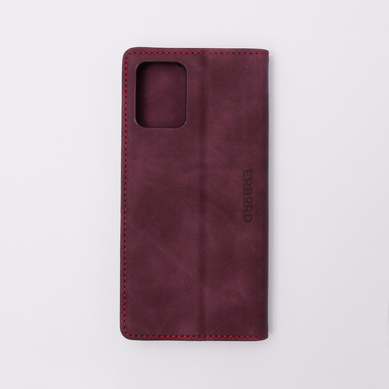 Etui do Motorola Moto E13 4G, ERBORD Vintage portfel z klapką, czerwone