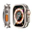Szkło Hartowane z Ramką do Apple Watch Ultra 1/2/3 49mm, Tytanowe