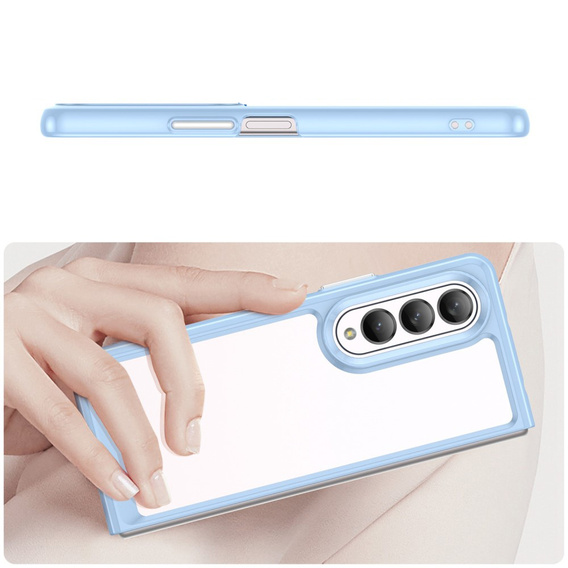 Etui ERBORD do Samsung Galaxy Z Fold 4 5G, Hybrid Case, Baby Blue
