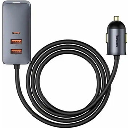 Baseus ładowarka samochodowa Share Together 2 w 1 PD 120 W - Szara