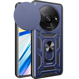 Etui pancerne do Xiaomi Redmi A3, CamShield Slide, niebieskie