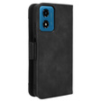 Etui z klapką do Motorola Moto E14, Card Slot, czarne