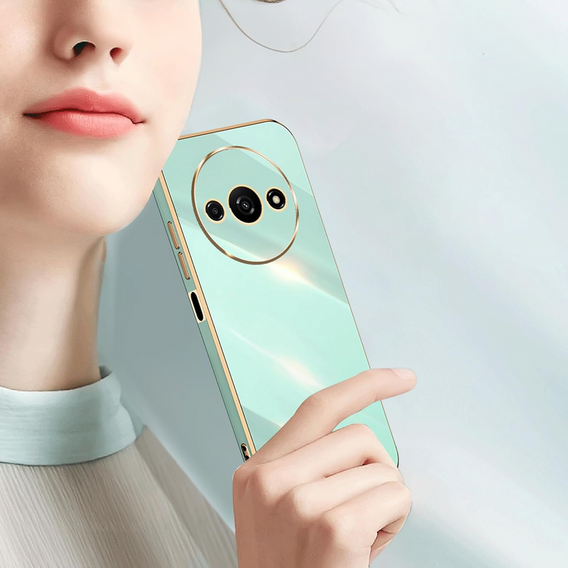 Etui do Xiaomi Redmi A3, Glamour CamShield, miętowe