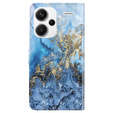 Etui z klapką do Xiaomi Redmi Note 13 Pro+, Wallet, Marble niebieskie