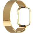 Pasek Bransoleta Milanese z Etui do Xiaomi Redmi Watch 3 Active, Złote