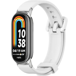 Pasek Silikonowy do Xiaomi Smart Band 10 / 9 / 8, Biały