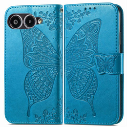 Etui z klapką do T Phone 3 5G, Butterfly, niebieskie