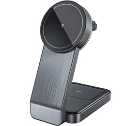 Składana Ładowarka indukcyjna do iPhone, Apple Watch, Airpods 3/2/Pro, 15W, czarna