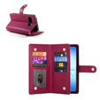 Etui z klapką do Samsung Galaxy A17 5G, Wallet Zipper Pocket, czerwone
