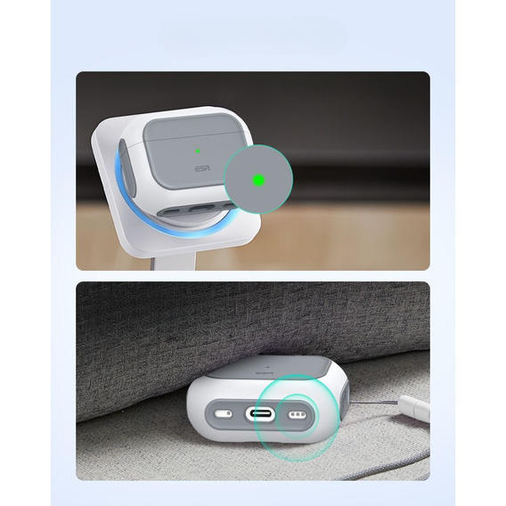 ESR Etui na słuchawki Airpods Pro 3, Orbit Halolock MagSafe, white