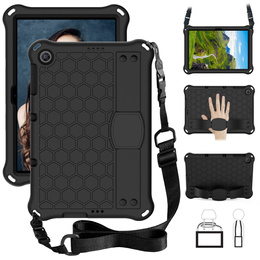 Etui do Huawei MediaPad T10S 10.1, Pancerne Ochronne z paskiem, Czarne