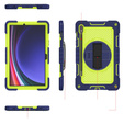 Etui do Samsung Galaxy Tab S9, Pancerne Ochronne, Niebieskie / Żółte