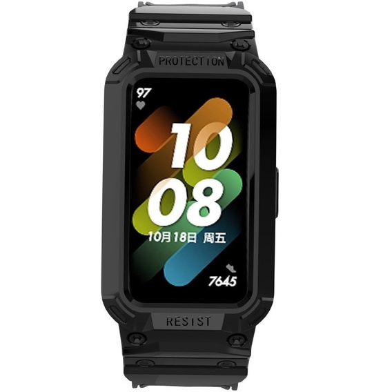 Pasek z Etui do Huawei Band 6 / Huawei Band 7, Czarny