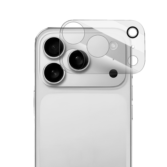 2x Szkło hartowane ERBORD na wyspę aparatów do iPhone 17 Pro Max, przezroczyste