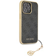 Etui GUESS do iPhone 14 Pro, 4G Charms Collection, szare