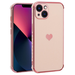 Etui do Apple iPhone 13, Electro heart, różowe rose gold