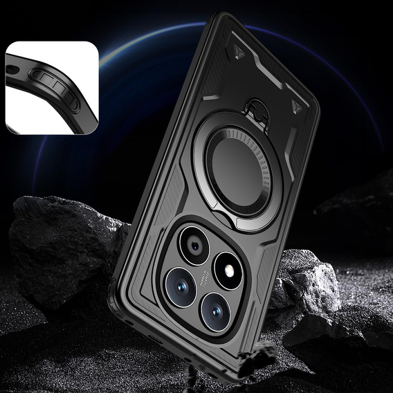 Etui magnetyczne do Xiaomi Redmi Note 15 Pro 5G, czarne