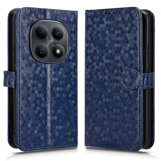 Etui z klapką do Xiaomi Redmi Note 15 5G / Poco M8 5G, Wallet Rhombus, niebieskie