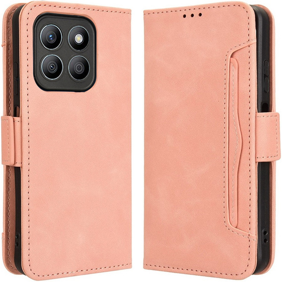 Etui z klapką do Motorola Moto G86 Power 5G, Card Slot, różowe