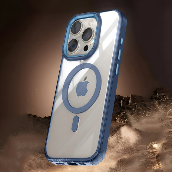 Etui Magnetyczne do Magsafe do iPhone 15 Pro, niebieskie