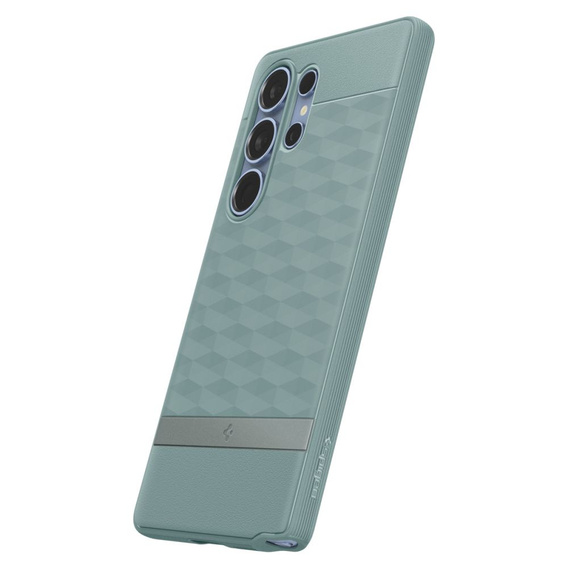 Etui Spigen do Samsung Galaxy S25 Ultra, Parallax Mag, do MagSafe, zielone + Szkło Hartowane 9H