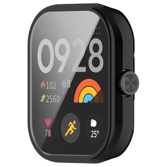 2w1 Etui z Osłoną na ekran do Xiaomi Redmi Watch 4, Czarne