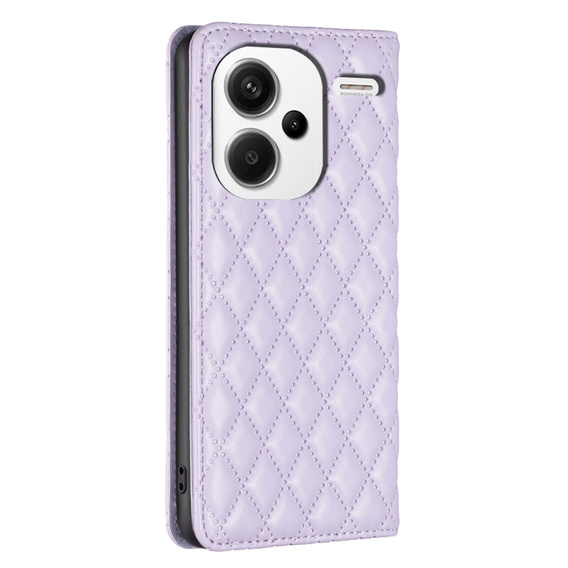 Etui z klapką do Xiaomi Redmi Note 13 Pro+, Wallet, BINFEN COLOR, fioletowe