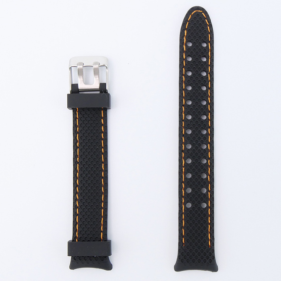 Pasek Silikonowy do Xiaomi Smart Band 10 / 9 / 8, Czarny / Pomarańczowy