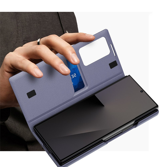 Etui do Samsung Galaxy Z Fold7, Smart View Wallet, fioletowe