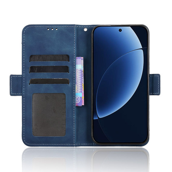 Etui z klapką do Realme GT 8 Pro, Card Slot, niebieskie