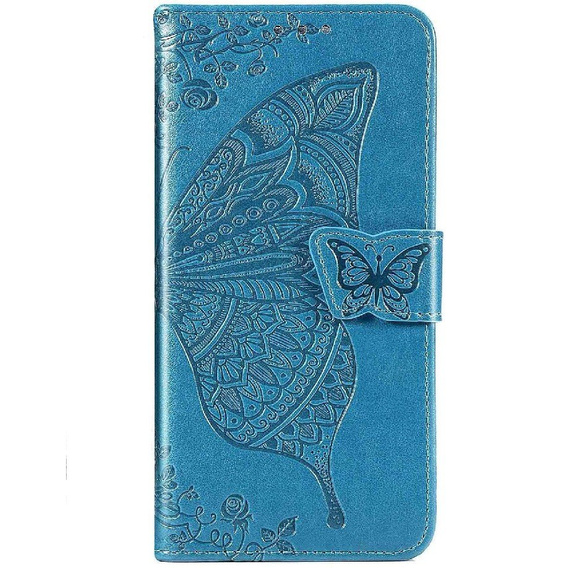 Etui z klapką do Realme Note 50, Butterfly, niebieskie