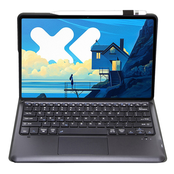 Etui z klawiaturą Bluetooth i touchpadem do Lenovo Idea Tab Pro – czarne