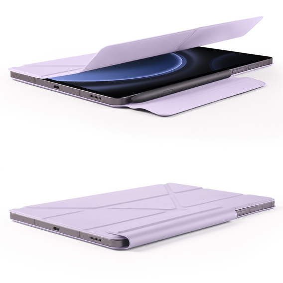 Magnetyczne etui origami do Samsung Galaxy Tab S10 Lite / S10 FE / S9 FE / S9 – fioletowe