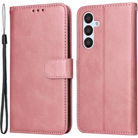 Etui z klapką do Samsung Galaxy A34 5G, Leather Wallet, różowe rose gold