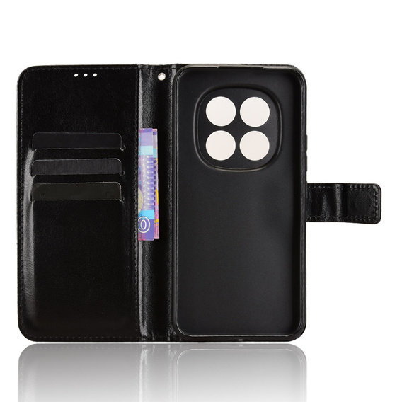 Etui z klapką do Xiaomi Redmi Note 15 Pro Plus 5G, Crazy Horse Wallet, czarne