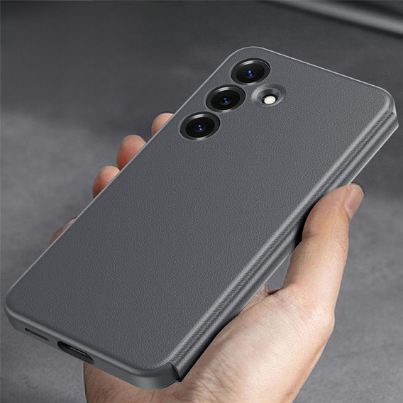 Etui do Samsung Galaxy S25 FE, Smart View Window Leather, szare