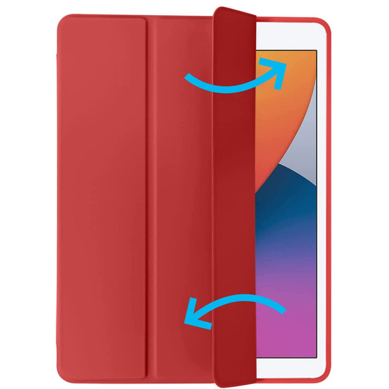 Etui do iPad 10.2" 2021/2020/2019 (9/8/7 gen.), z miejscem na rysik, Czerwone