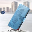 Etui z klapką do Oppo A6 Pro 5G, Butterfly, niebieskie