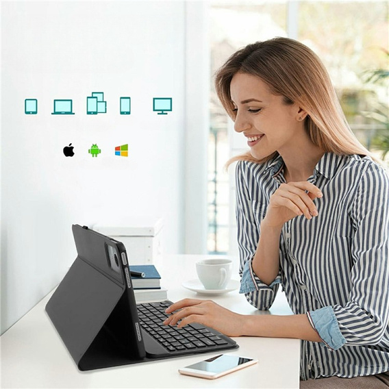 Etui z klawiaturą Bluetooth do Lenovo Tab M11 – czarne