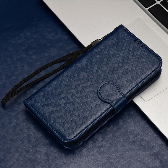 Etui z klapką do Motorola Moto G56 5G, Wallet Rhombus, niebieskie