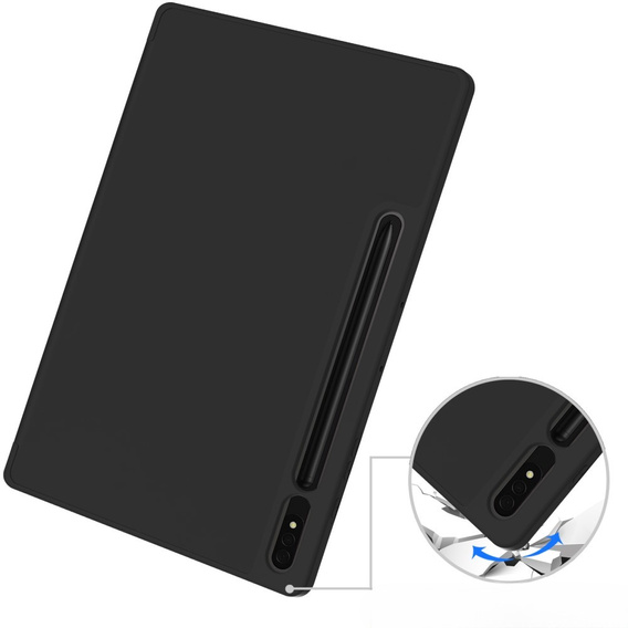 Etui do Samsung Galaxy Tab S10+ Plus, Smartcase z miejscem na rysik, czarne