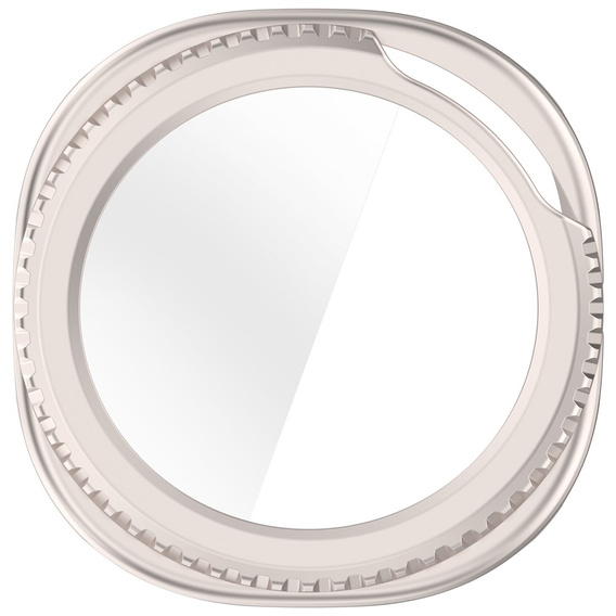 2w1 Etui + Szkło Hartowane do Samsung Galaxy Watch 8 Classic 46mm, Beżowe