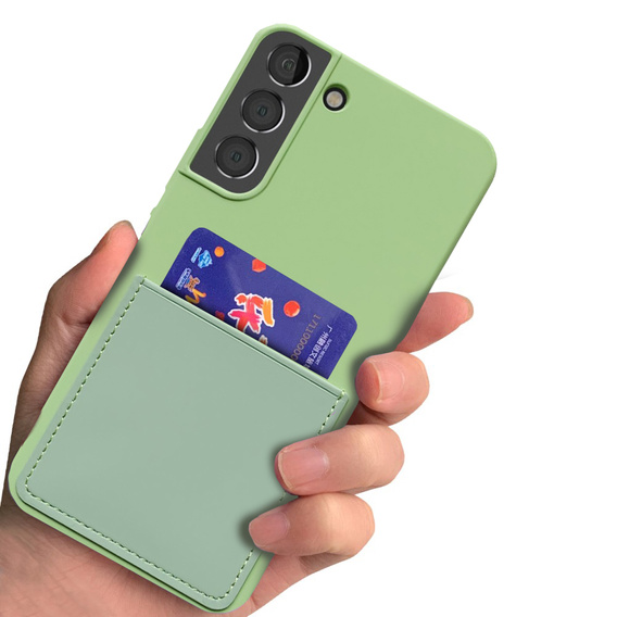 Etui Silicone Lite Pocket do Samsung Galaxy S22+ Plus 5G, Matcha Green