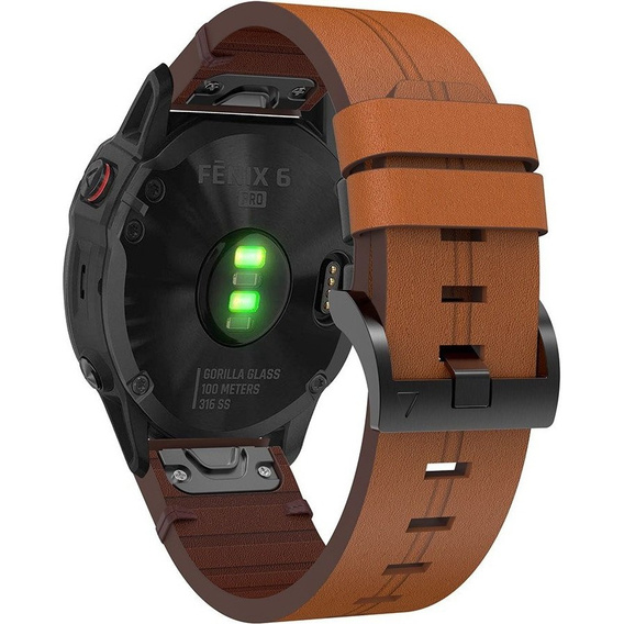 Skórzany Pasek Quickfit 26mm do Garmin, Brązowy