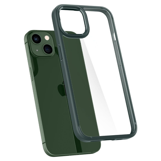 Etui Spigen do iPhone 13, Ultra Hybrid, ciemnozielone
