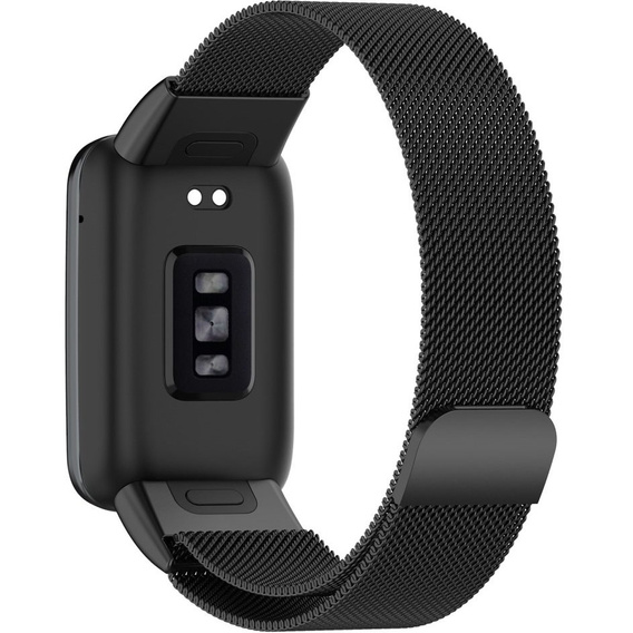 Pasek Bransoleta Milanese do Xiaomi Mi Band 7 Pro, Czarny