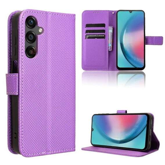 Etui z klapką do Samsung Galaxy M55 5G, Wallet Smart Magnet, fioletowe