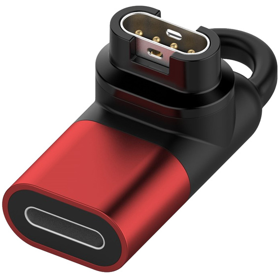 Mini złącze / Adapter Lightning do zegarków Garmin, Czarny/Czerwony