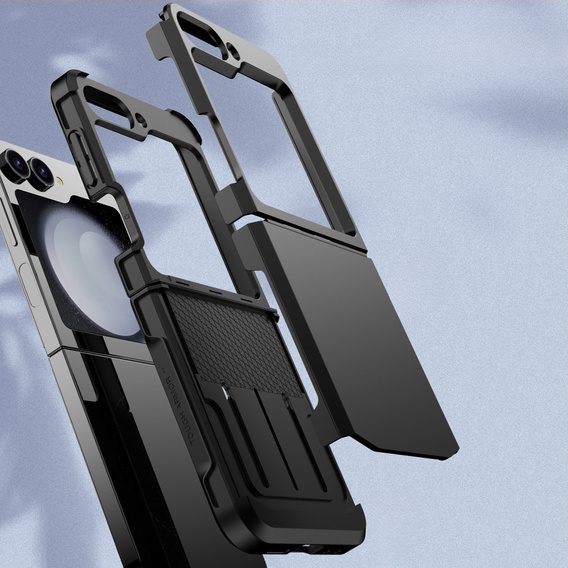 Etui pancerne do Samsung Galaxy Z Flip7 FE / Z Flip6, Armor Shockproof, czarne