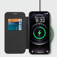 Etui z klapką do iPhone 12 Pro Max, RFID Wallet MagSafe z ochroną aparatu, czarne